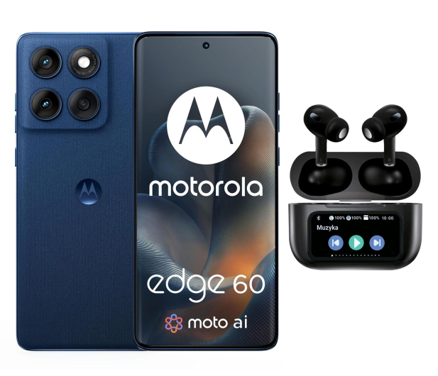 Motorola edge 60 5G 12/512GB Gibraltar Sea 120Hz + Smart Buds Pro - 1514823 - zdjęcie